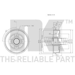 Brzdový bubon NK 253907 - obr. 2