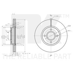 Brzdový kotúč NK 312598 - obr. 1