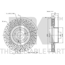 Brzdový kotúč NK 313383 - obr. 2