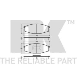 Sada brzdových platničiek kotúčovej brzdy NK 222216