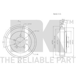 Brzdový bubon NK 253013 - obr. 2
