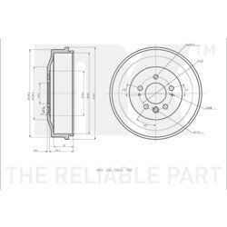 Brzdový bubon NK 254734 - obr. 2