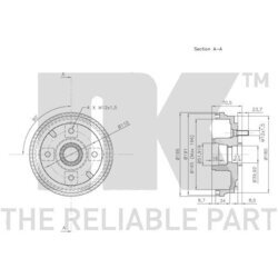 Brzdový bubon NK 255102 - obr. 2