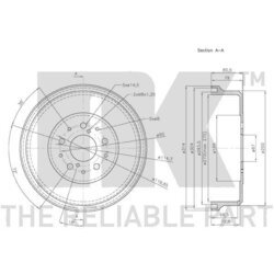 Brzdový bubon NK 264503 - obr. 1