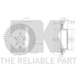 Brzdový kotúč NK 314425 - obr. 2