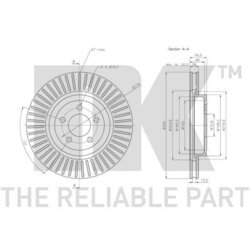 Brzdový kotúč NK 319319 - obr. 2
