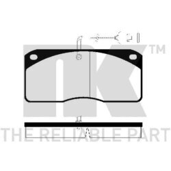 Sada brzdových platničiek kotúčovej brzdy NK 222344
