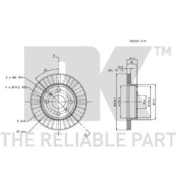 Brzdový kotúč NK 204571 - obr. 2