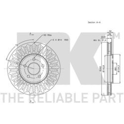 Brzdový kotúč NK 209315 - obr. 2