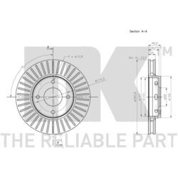 Brzdový kotúč NK 313086 - obr. 2