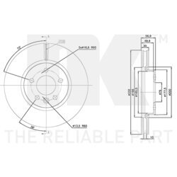 Brzdový kotúč NK 3147116 - obr. 2