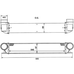 Chladič plniaceho vzduchu NRF 30129 - obr. 3