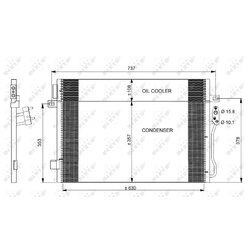 Kondenzátor klimatizácie NRF 350098 - obr. 2