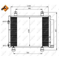 Kondenzátor klimatizácie NRF 350208