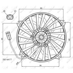 Ventilátor chladenia motora NRF 47073