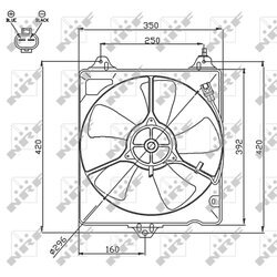 Ventilátor chladenia motora NRF 47753