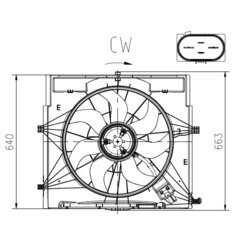 Ventilátor chladenia motora NRF 47920