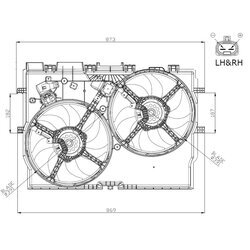 Ventilátor chladenia motora NRF 47945