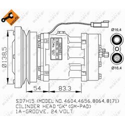 Kompresor klimatizácie NRF 32281G - obr. 2