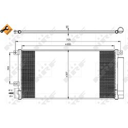 Kondenzátor klimatizácie NRF 350067