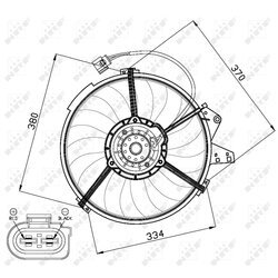 Ventilátor chladenia motora NRF 47474 - obr. 2