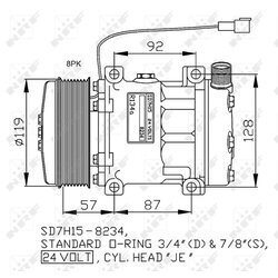 Kompresor klimatizácie NRF 32807G - obr. 1