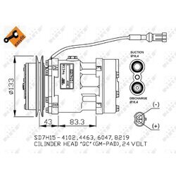 Kompresor klimatizácie NRF 32808G