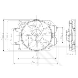 Ventilátor chladenia motora NRF 47021 - obr. 1