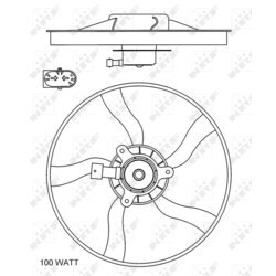 Ventilátor chladenia motora NRF 47070