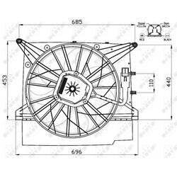 Ventilátor chladenia motora NRF 47461 - obr. 2