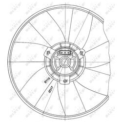 Ventilátor chladenia motora NRF 47660