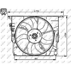 Ventilátor chladenia motora NRF 47727 - obr. 2