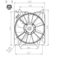 Ventilátor chladenia motora NRF 47935