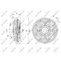 Spojka ventilátora chladenia NRF 49623 - obr. 4