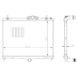 Chladič motora NRF 550027