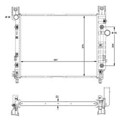 Chladič motora NRF 58367A - obr. 4