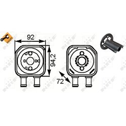 Chladič motorového oleja NRF 31179 - obr. 4