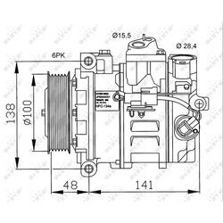 Kompresor klimatizácie NRF 32245G - obr. 4