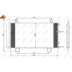 Kondenzátor klimatizácie NRF 350100 - obr. 3