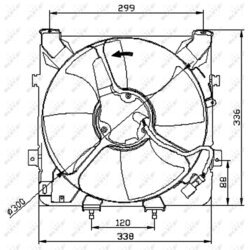 Ventilátor chladenia motora NRF 47041