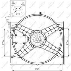 Ventilátor chladenia motora NRF 47442 - obr. 2