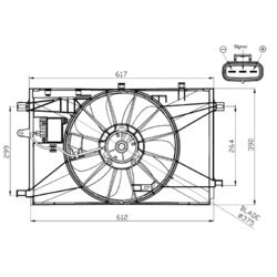 Ventilátor chladenia motora NRF 47937