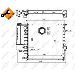 Chladič motora NRF 50565 - obr. 3