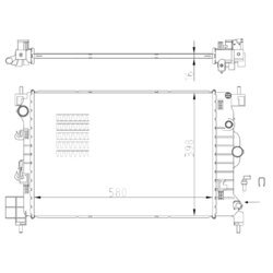 Chladič motora NRF 550003