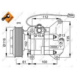 Kompresor klimatizácie NRF 32687G - obr. 2