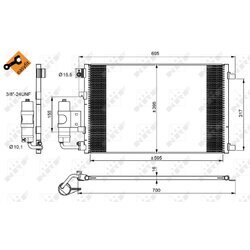 Kondenzátor klimatizácie NRF 350042 - obr. 4