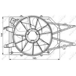 Ventilátor chladenia motora NRF 47034 - obr. 1