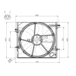 Ventilátor chladenia motora NRF 47897