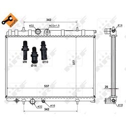 Chladič motora NRF 50440 - obr. 3