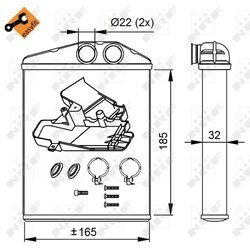 Výmenník tepla vnútorného kúrenia NRF 54275 - obr. 4